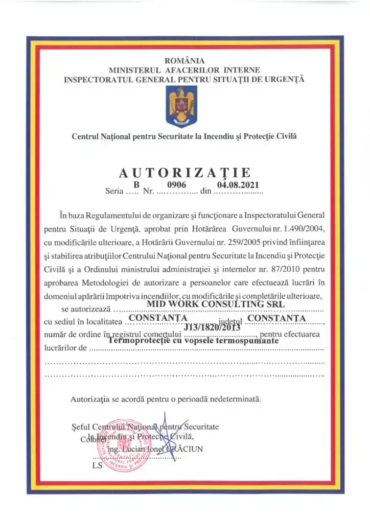 Acasă 14 Termoprotectie Aut. B0906 din 04 08 2021